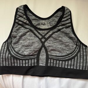 Livi Black and Gray Sports Bra